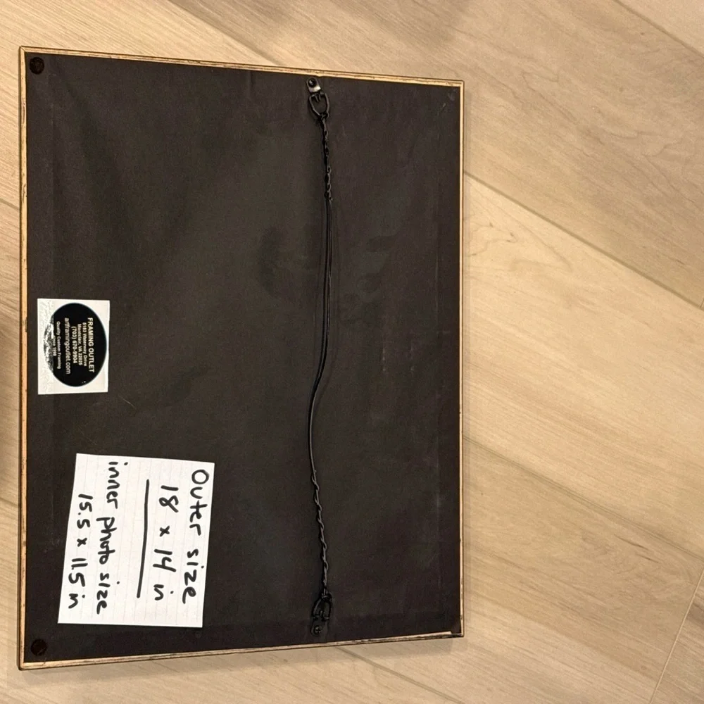 Large Black Picture Frame 18 x 14 inch Photo Frame for Art, Diploma Frame, etc